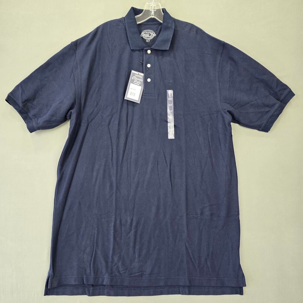 Consensus Blue Navy Polo Shirt NEW $32 Classic Short Sleeves Collar Men Size XLT